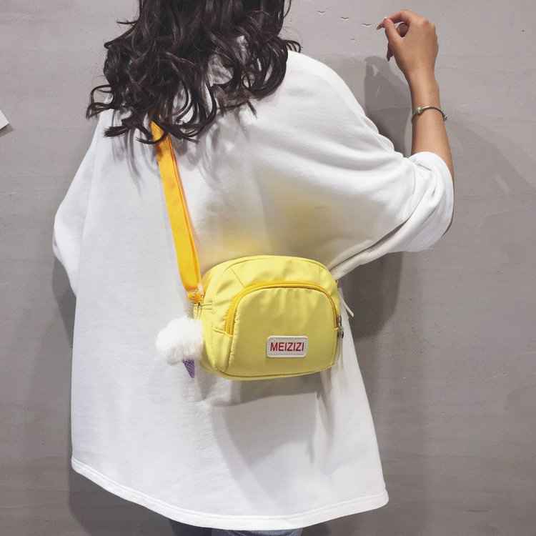 Fashion Yellow Letter Sticker Oxford Shoulder Bag,Shoulder bags