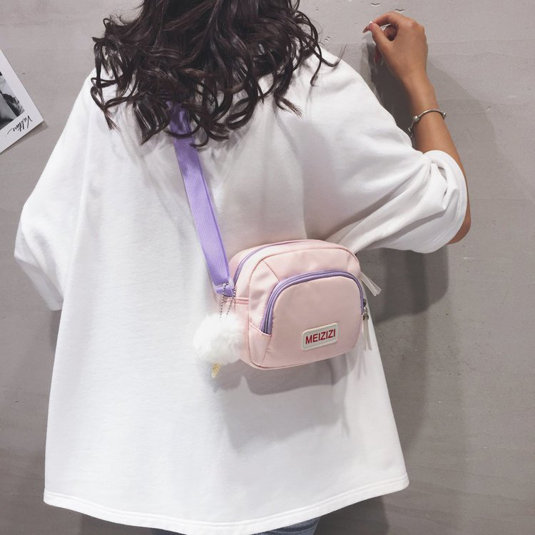 Fashion Purple Letter Sticker Oxford Shoulder Bag,Shoulder bags