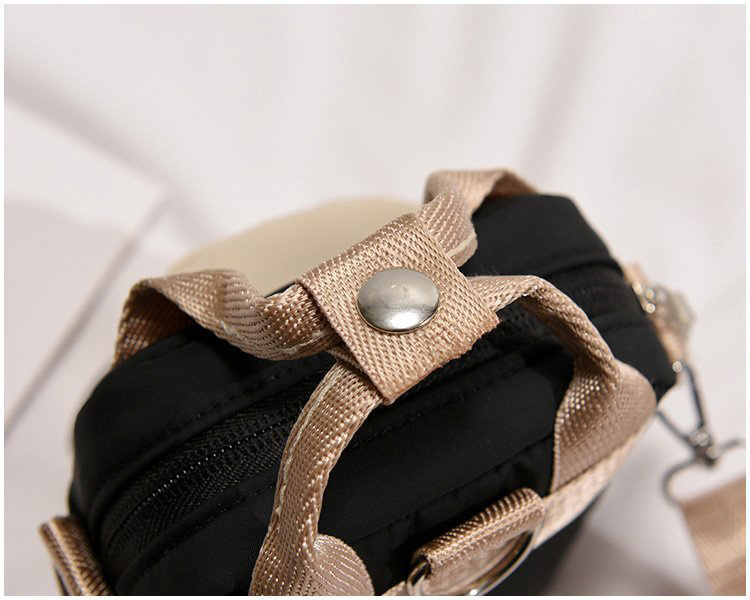Fashion Black Contrast Stitching Small Balls Oxford Cloth Shoulder Messenger Bag,Shoulder bags