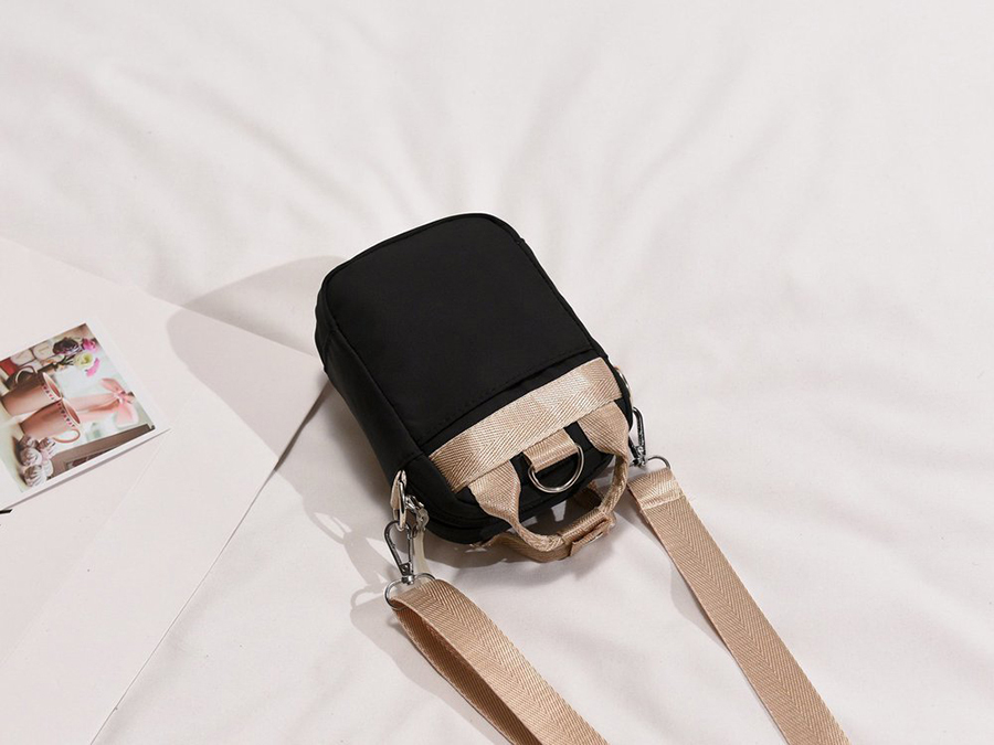 Fashion Black Contrast Stitching Small Balls Oxford Cloth Shoulder Messenger Bag,Shoulder bags