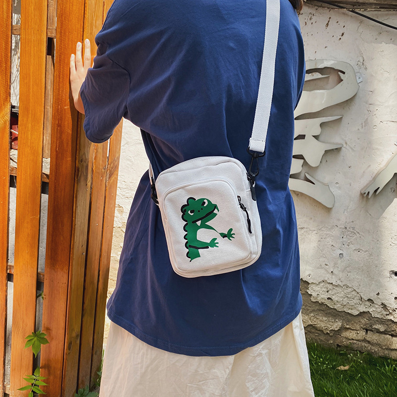Fashion Vertical Dinosaur Bear Dinosaur Canvas Shoulder Bag,Shoulder bags