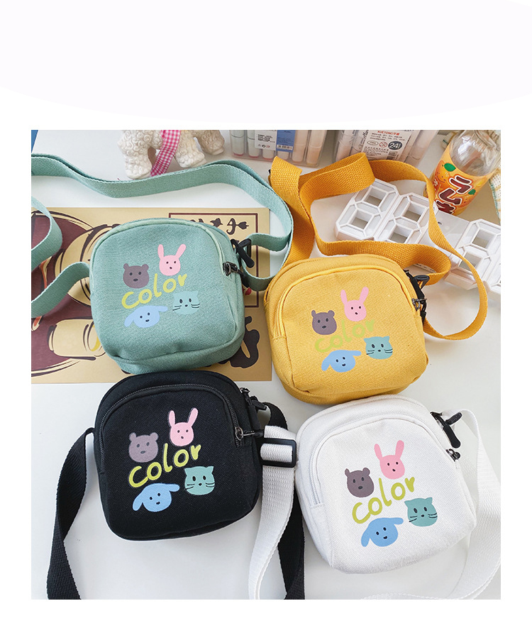 Fashion Yellow Bunny Hit Color Printed Shoulder Messenger Bag,Shoulder bags