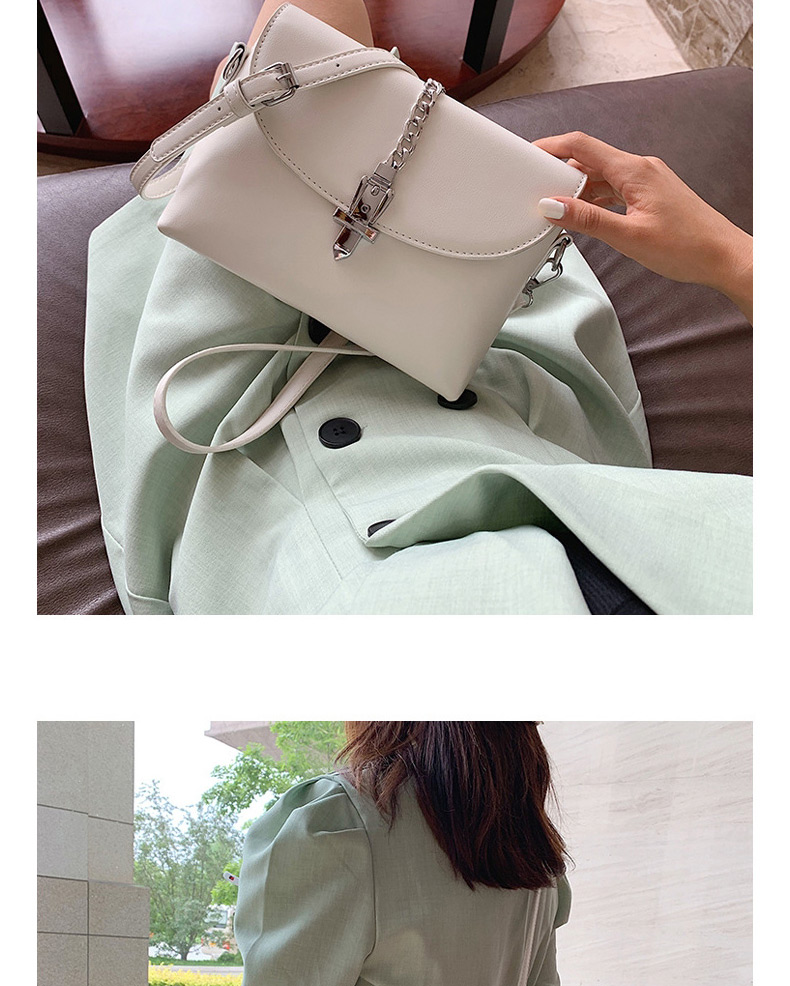Fashion Khaki Chain Buckle Shoulder Bag,Shoulder bags