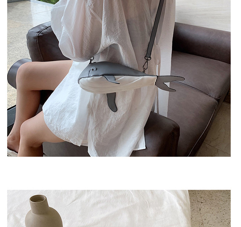 Fashion Black One-shoulder Cross-body Contrast Whale Bag,Shoulder bags