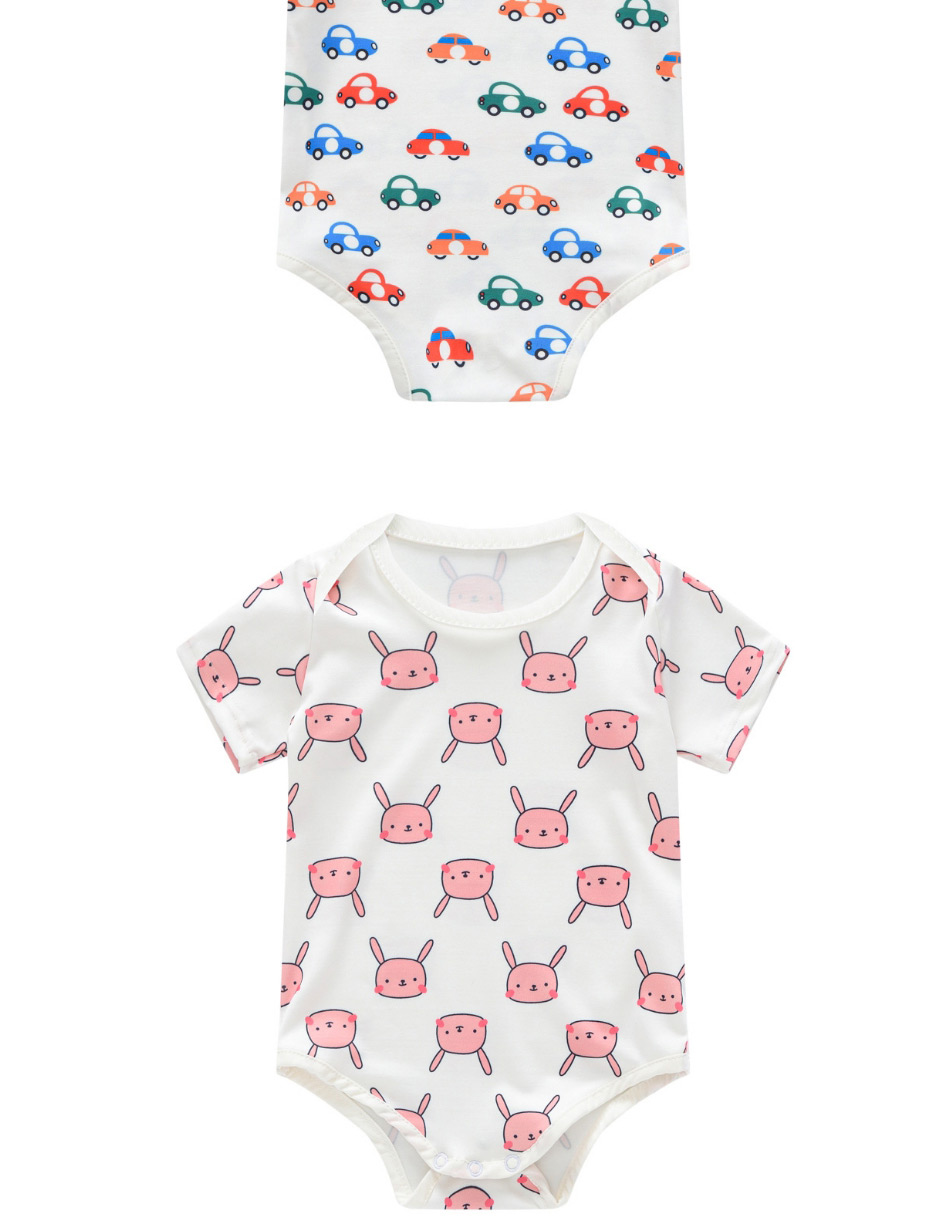 Fashion Bunny Baby Cartoon Bag Fart Short-sleeved Bodysuit,Kids Clothing