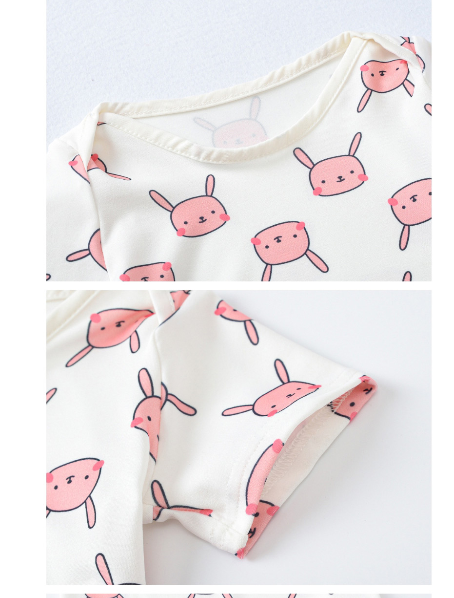Fashion Bunny Baby Cartoon Bag Fart Short-sleeved Bodysuit,Kids Clothing