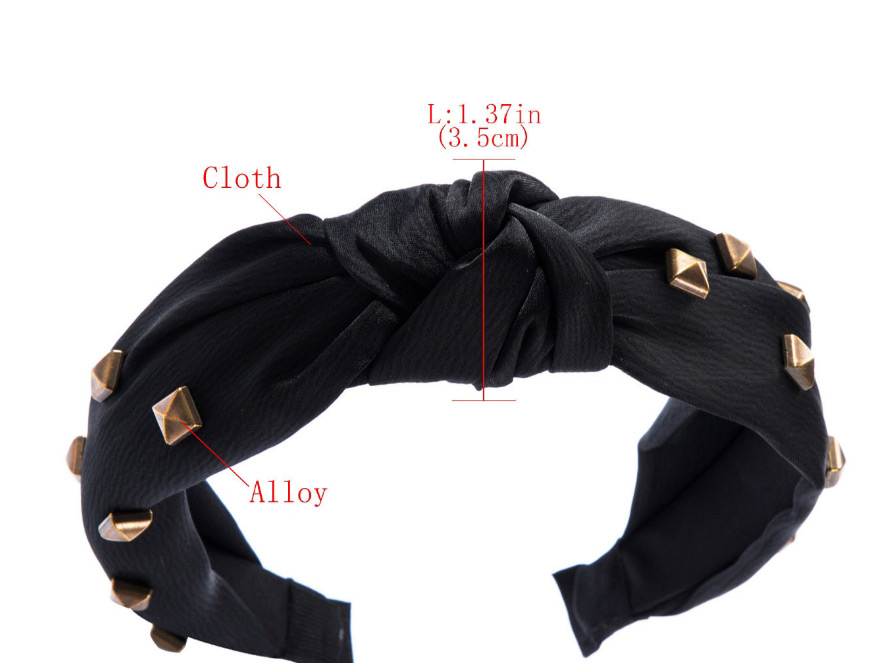 Fashion Black Alloy Square Knotted Wide-brimmed Hair Band,Head Band