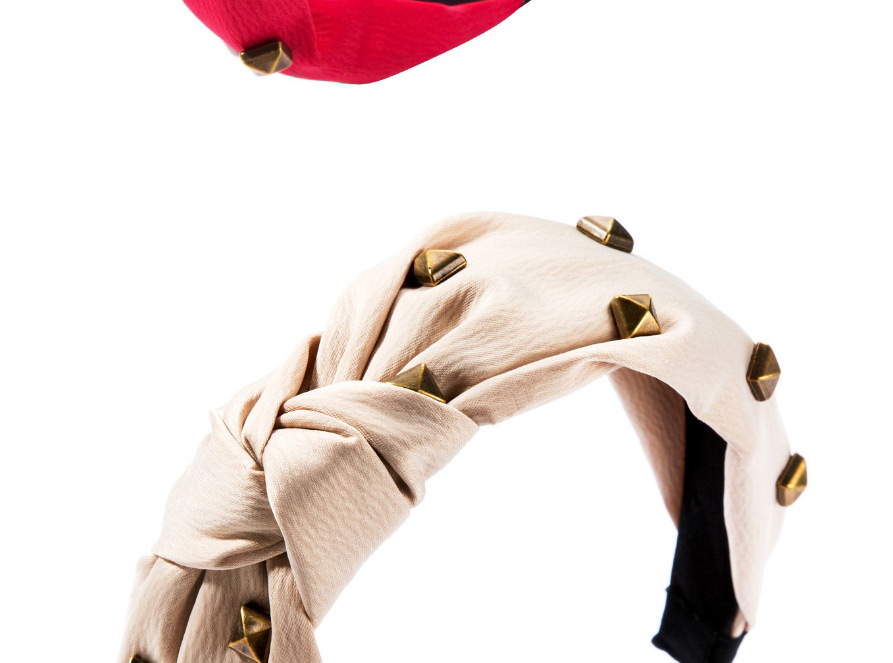 Fashion Beige Alloy Square Knotted Wide-brimmed Hair Band,Head Band