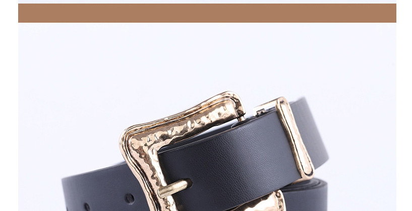 Fashion Black One Gold Buckle Pin Buckle Belt,Wide belts