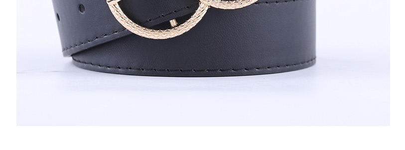 Fashion Black 1 Belt With Rhinestone And Pearl Buckle,Wide belts