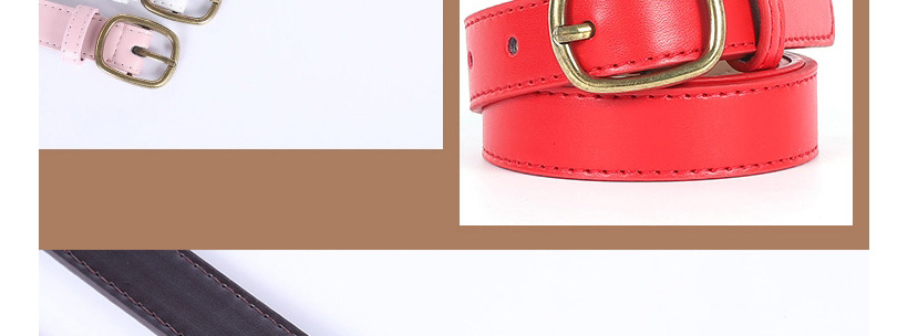 Fashion Brown Bronze Buckle Alloy Pu Belt,Wide belts