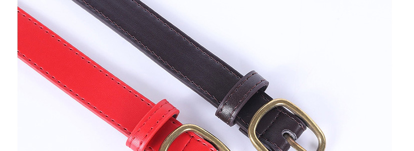Fashion Red Bronze Buckle Alloy Pu Belt,Wide belts