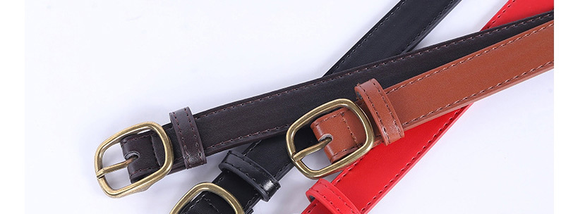 Fashion Red Bronze Buckle Alloy Pu Belt,Wide belts