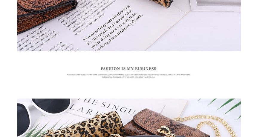 Fashion Snake Chain Small Bag Snake-print Leopard-print Chain Belt Bag,Wide belts