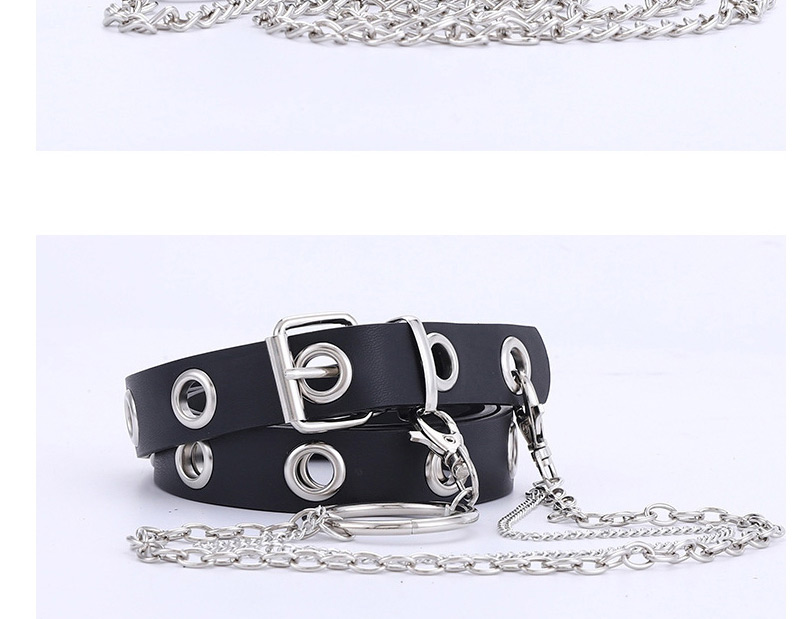 Fashion Black (without Chain) Gas Eye Chain Belt,Wide belts