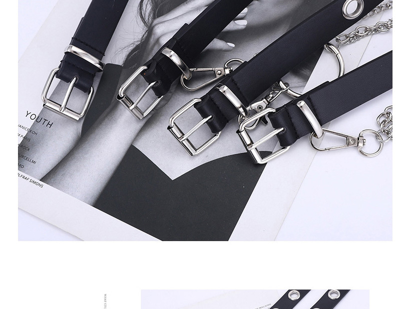 Fashion Black (without Chain) Gas Eye Chain Belt,Wide belts