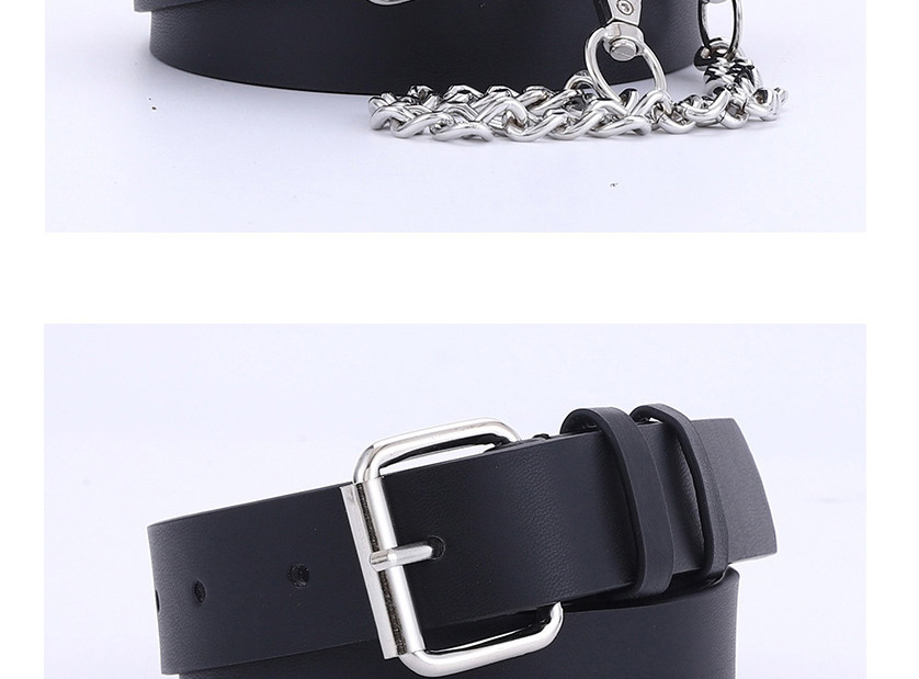 Fashion Black (without Chain) Chain Jeans Hanging Chain Belt,Wide belts