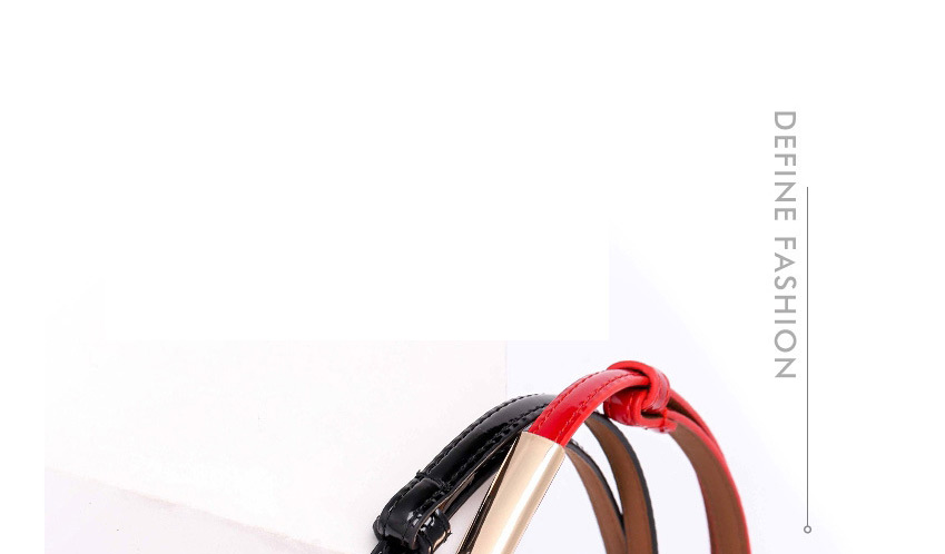 Fashion Red Slim Belt Waist Adjustment Buckle Belt,Thin belts
