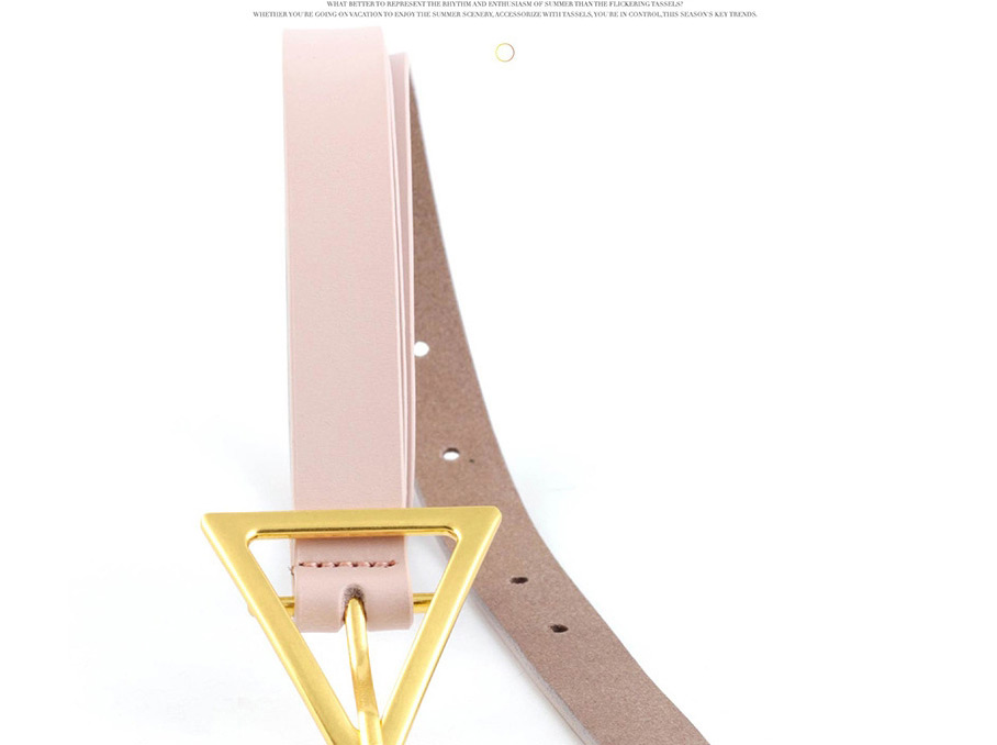 Fashion Pink Triangle Buckle Shape Thin Belt,Thin belts