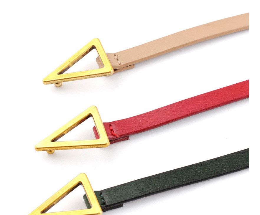 Fashion Red Triangle Knotted Sugar Thin Belt,Thin belts