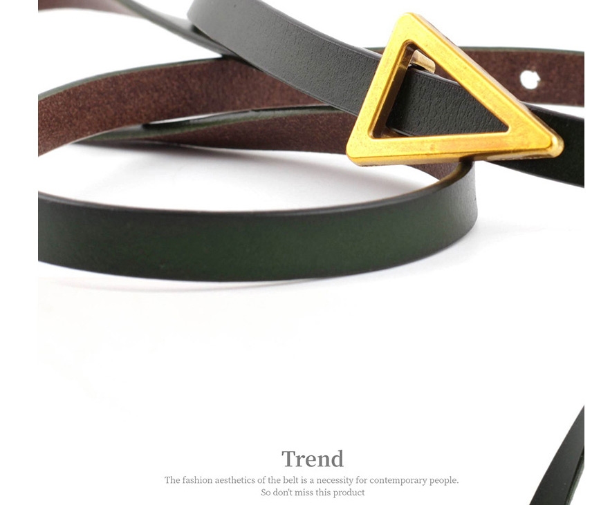Fashion Light Green Triangle Knotted Sugar Thin Belt,Thin belts