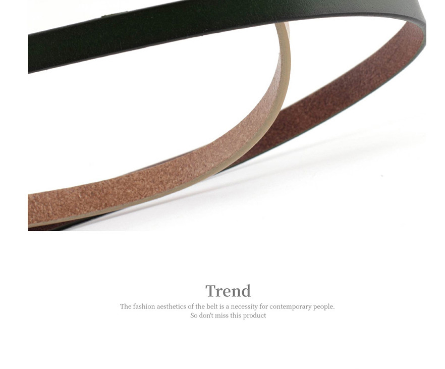 Fashion Deep Green Triangle Knotted Sugar Thin Belt,Thin belts