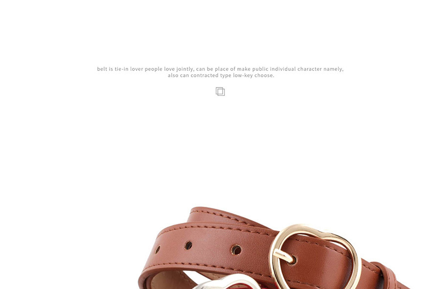 Fashion Camel-silver Buckle Heart-shaped Heart Buckle Belt,Thin belts