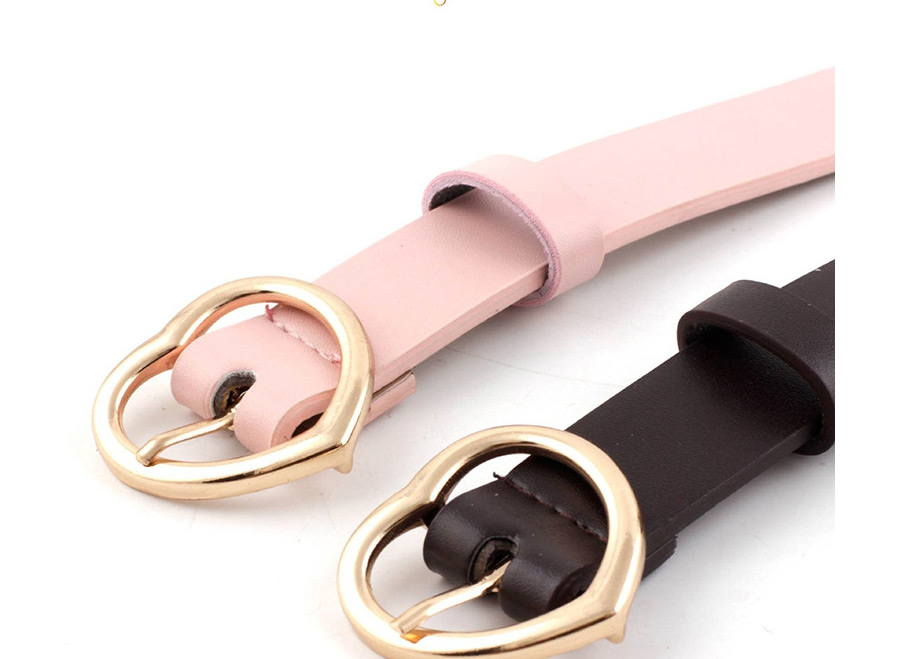 Fashion Pink Peach Heart Button Air Eye Belt,Wide belts