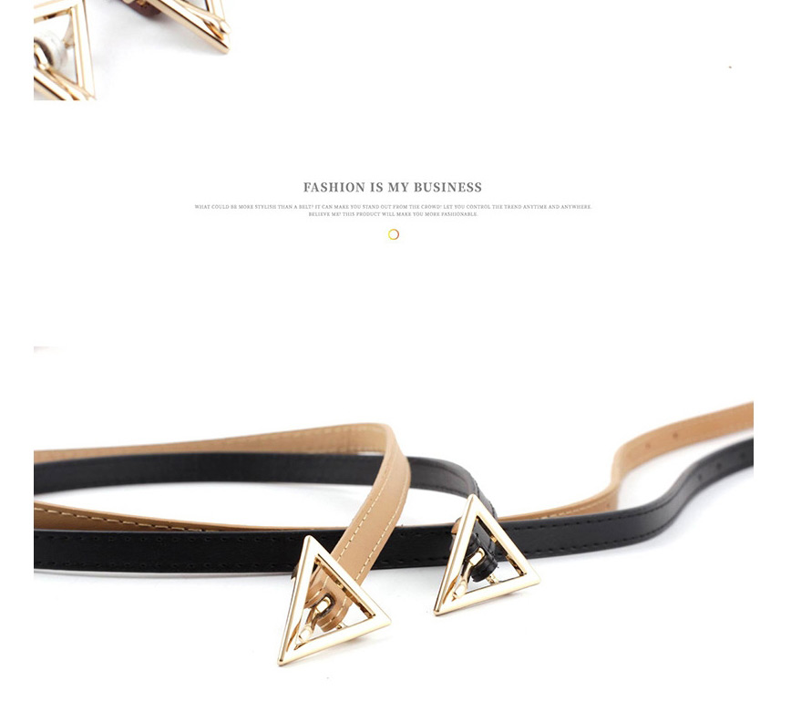 Fashion Red Triangle Buckle Thin Belt,Thin belts