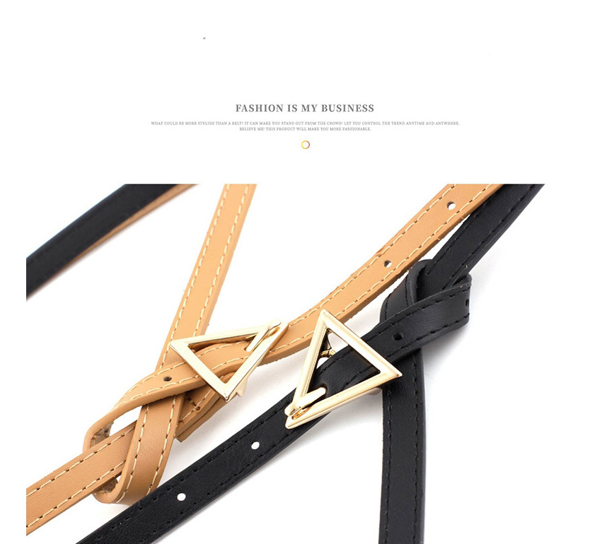 Fashion Black Triangle Buckle Thin Belt,Thin belts