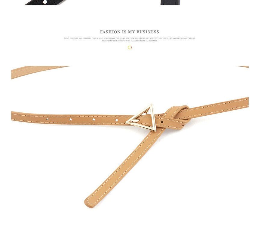 Fashion Black Triangle Buckle Thin Belt,Thin belts