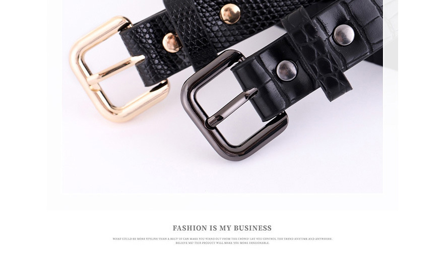Fashion Gun Buckle-black Stone Lizard Pin Buckle,Wide belts