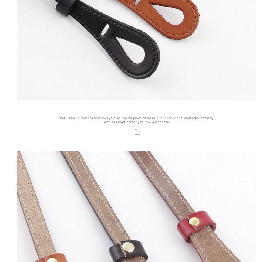 Fashion Red-brown Knotted Thin Belt,Wide belts