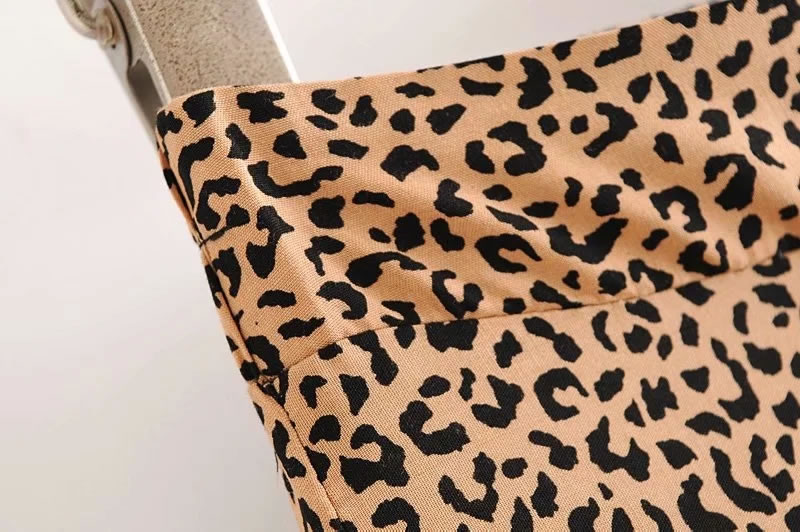 Fashion Leopard Print Leopard Print Elastic Waist Skirt,Skirts
