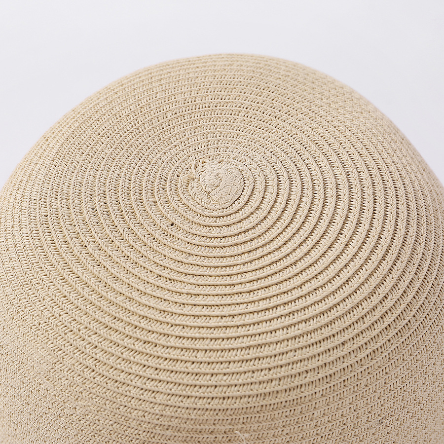 Fashion Tender Green Straw Stitching Sunscreen Shading Split Fisherman Hat,Sun Hats