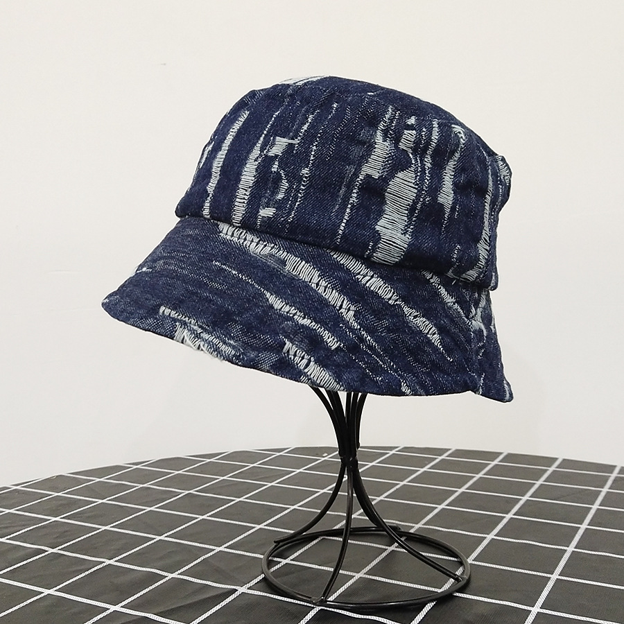Fashion Denim Light Blue Broken Washed Denim Sunscreen Fisherman Hat,Sun Hats