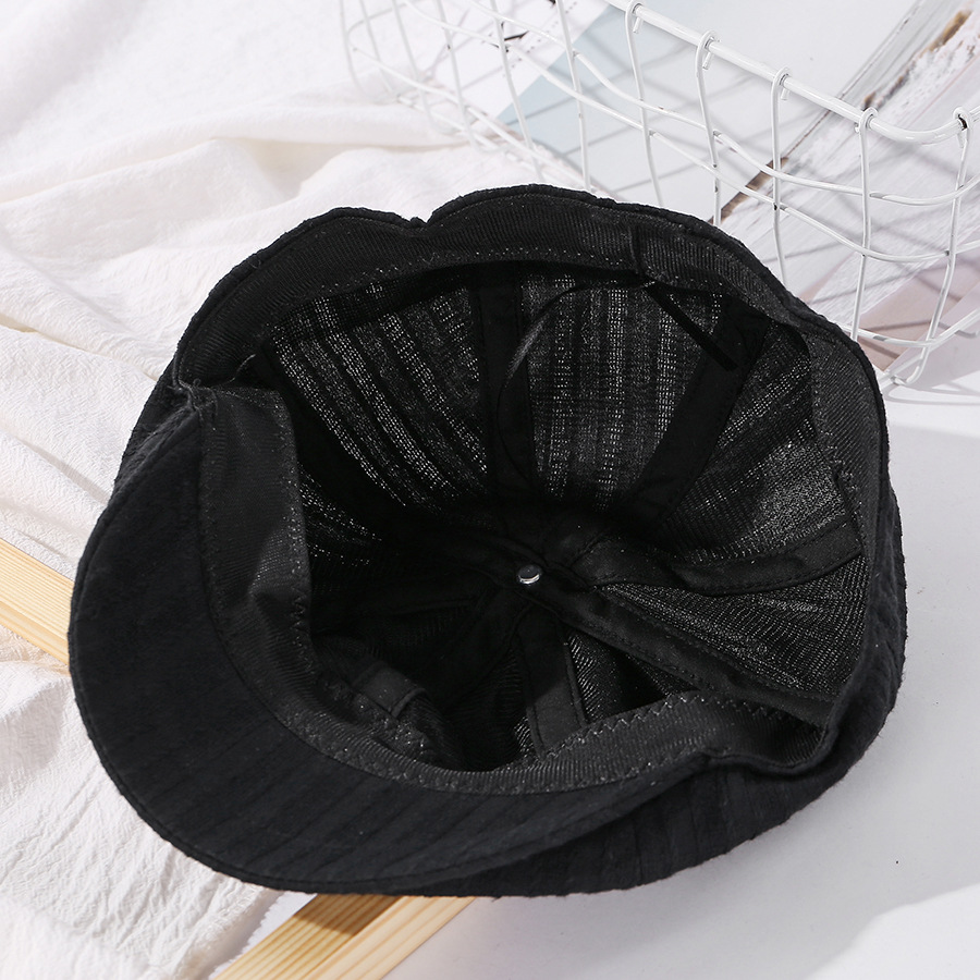 Fashion Black Twist Stitching Solid Color Beret,Beanies&Others