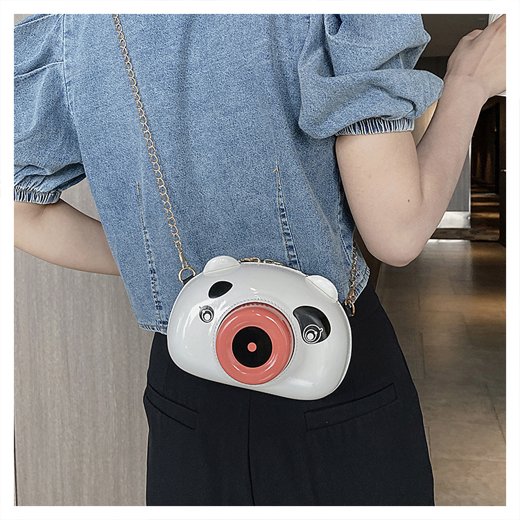 Fashion White Small Bubble Camera Chain Shoulder Bag,Shoulder bags