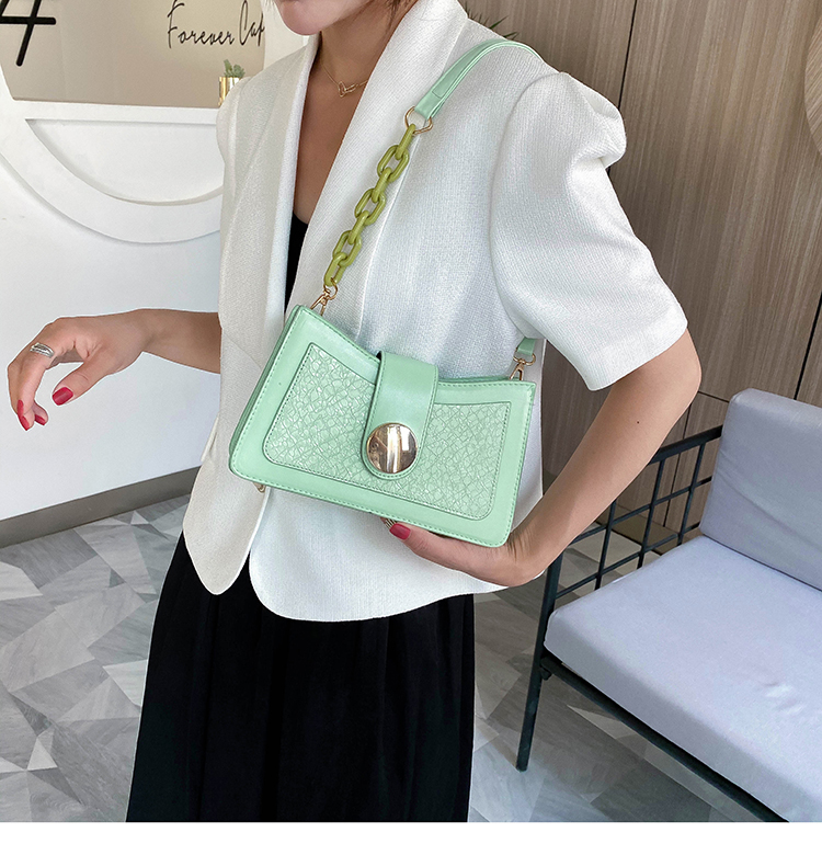Fashion White Acrylic Chain Shoulder Bag With Stitching Lock,Shoulder bags