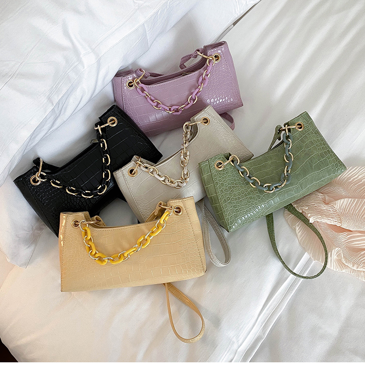 Fashion Purple Crocodile Chain Shoulder Bag,Messenger bags