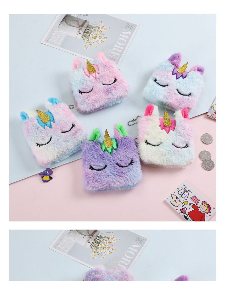 Fashion Purple Square Unicorn Plush Children