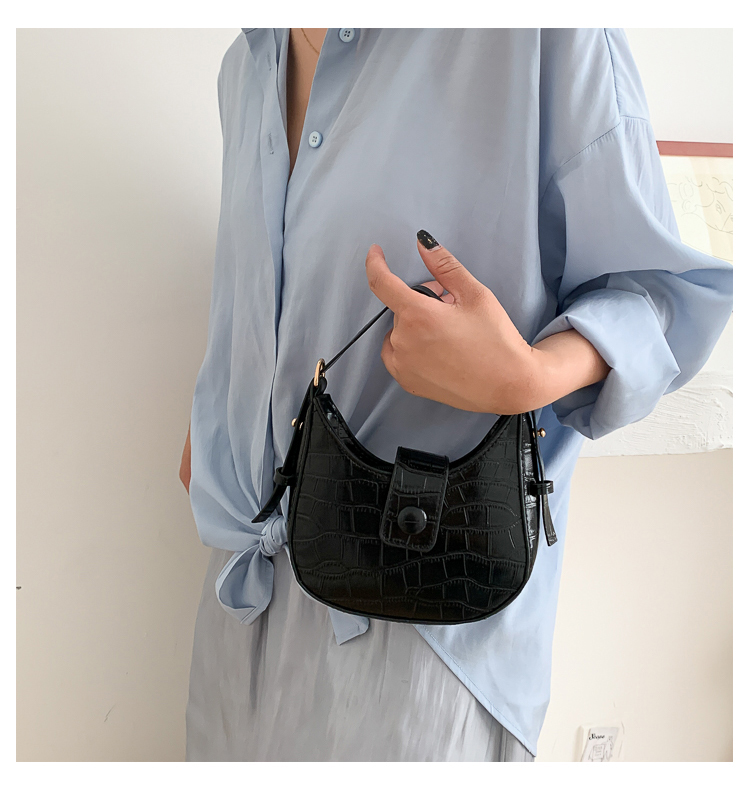 Fashion Black Stone Shoulder Bag,Shoulder bags