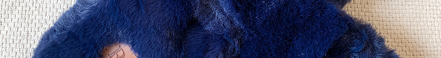 Fashion Blue Velvet Scarf,knitting Wool Scaves