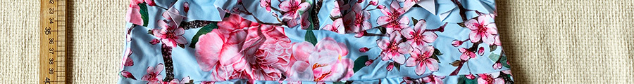 Fashion Blue Peach Blossom Ruffle Swimsuit Set,Bikini Sets