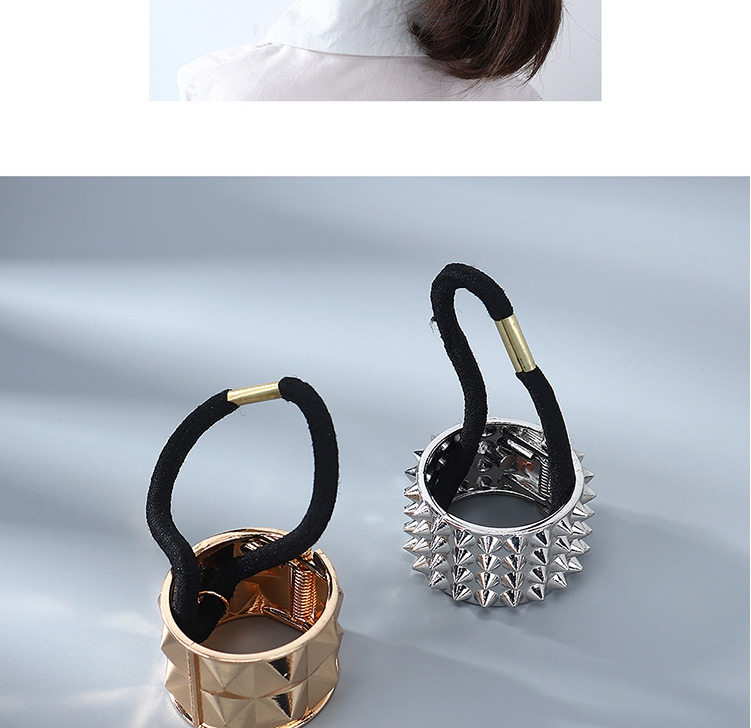 Fashion Silver Metal Rivet Geometric Headband,Hair Ring