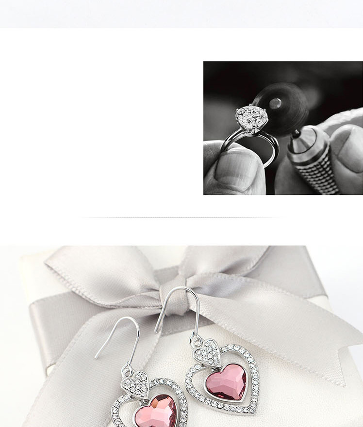 Fashion Golden Phantom Crystal Inlaid Rhinestone Love Earrings,Crystal Necklaces
