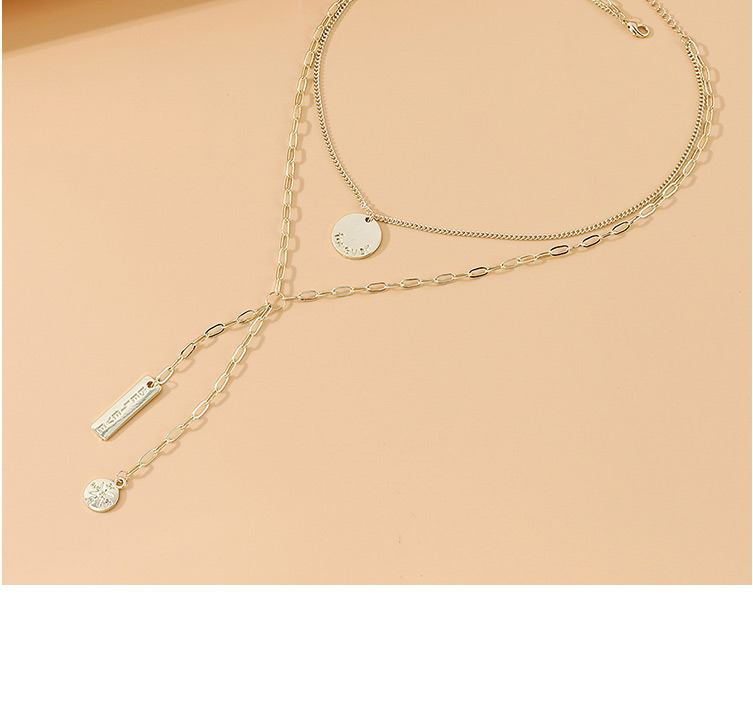 Fashion Golden Double Tassel Pendant Necklace,Chains