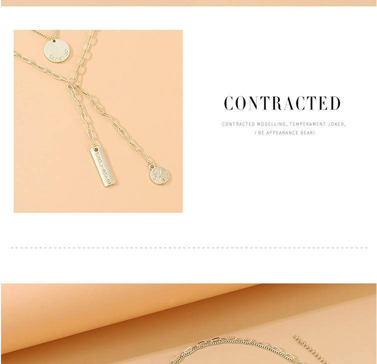 Fashion Golden Double Tassel Pendant Necklace,Chains
