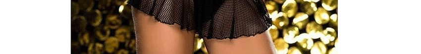 Fashion Black Cutout Short Skirt Lined Panties,SLEEPWEAR & UNDERWEAR