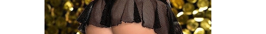 Fashion Black Cutout Short Skirt Lined Panties,SLEEPWEAR & UNDERWEAR